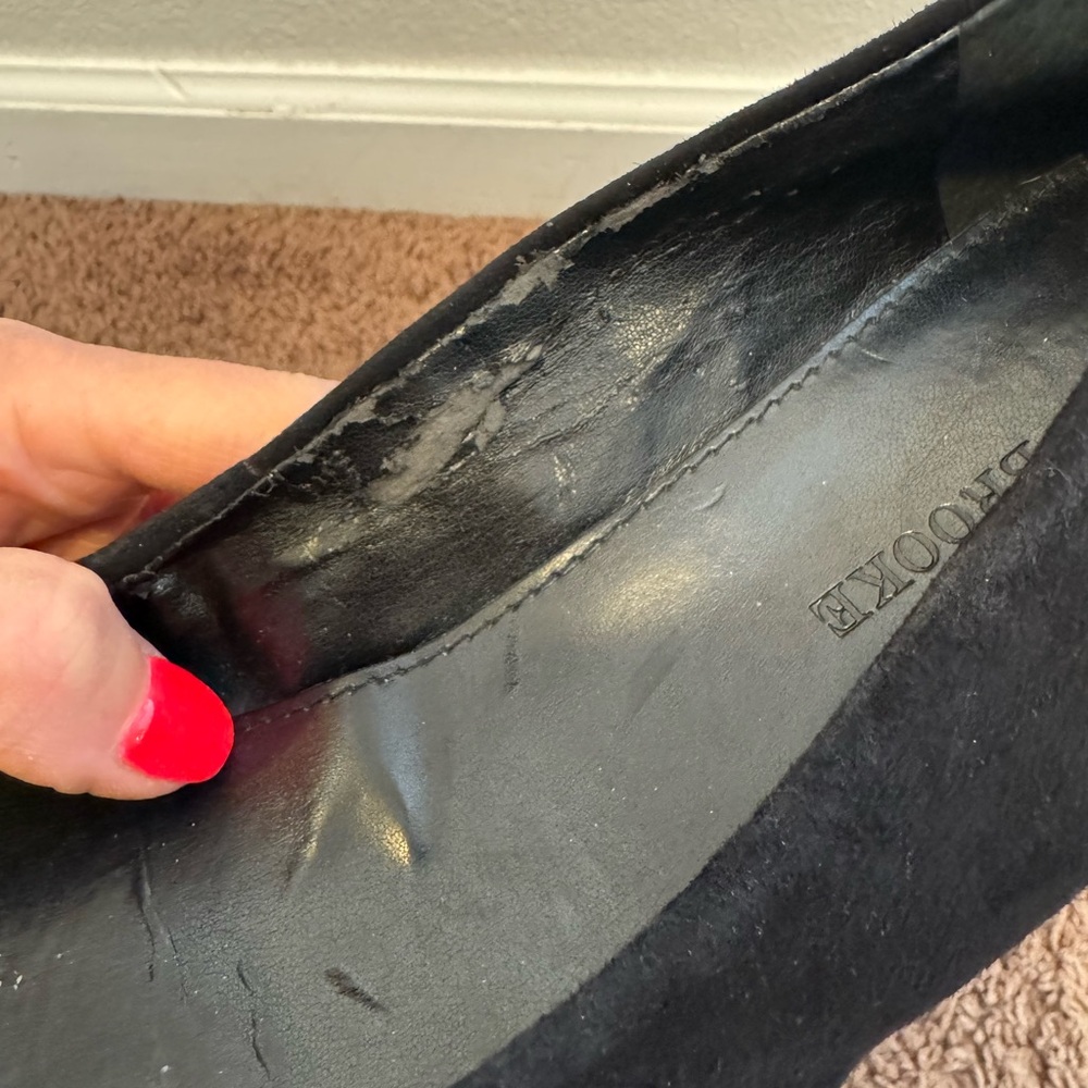 2 FOR $20 Audrey Brooke Black Suede Flats 10 - Picture 10 of 10